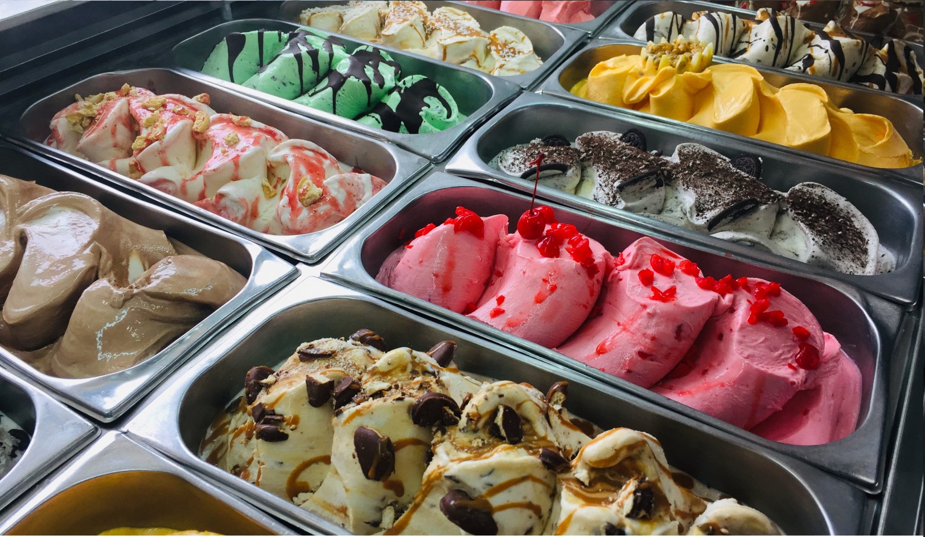 Ice Cream Factory, helado artesanal, gelato, variedad de sabores, 